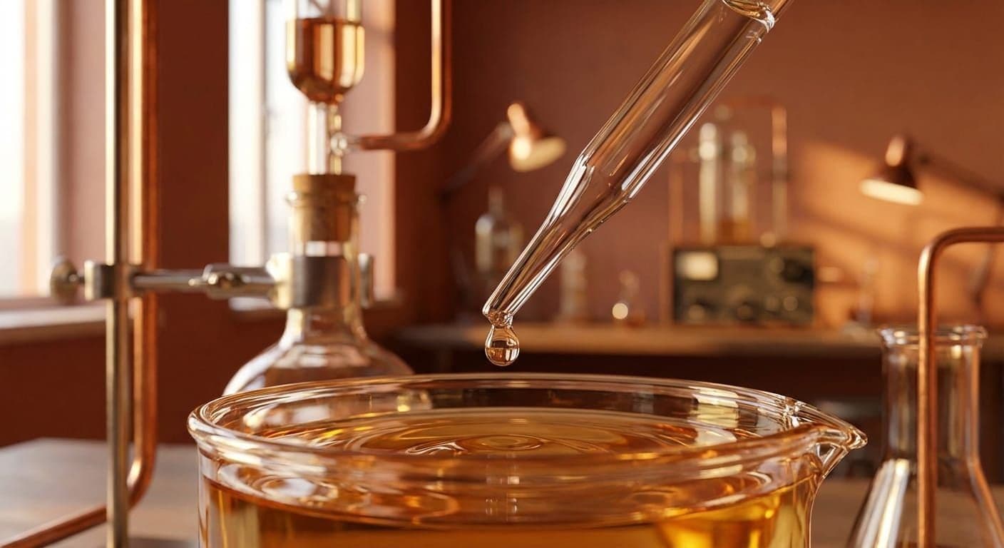 Precision sensory science equipment in a warm terracotta-toned laboratory
