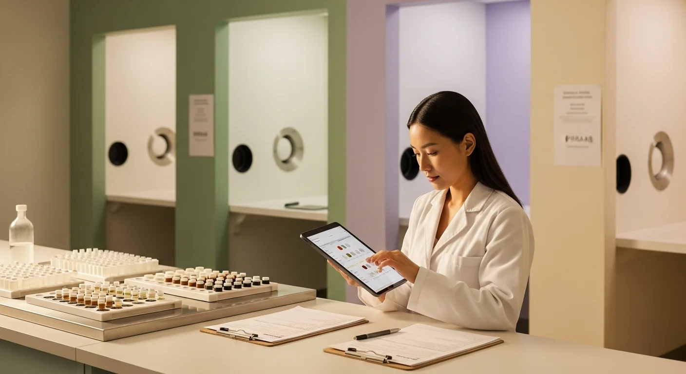 Sensory science laboratory with research equipment